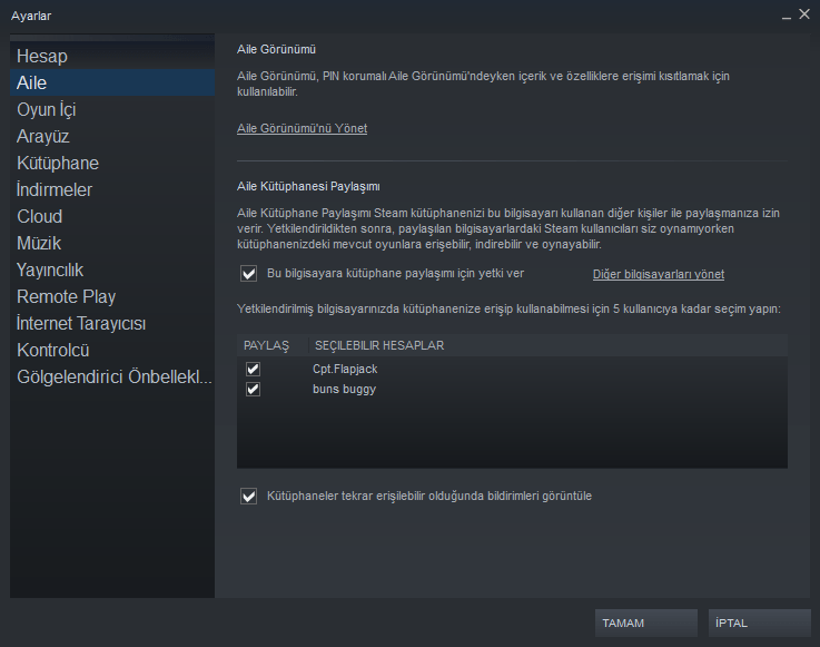 Steam aile paylaşımı nasıl yapılır?