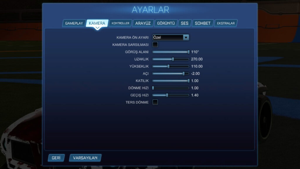 Rocket League Sistem Gereksinimleri ve Input Lag Sorunu Çözümü En iyi Rocket League kamera ayarları.