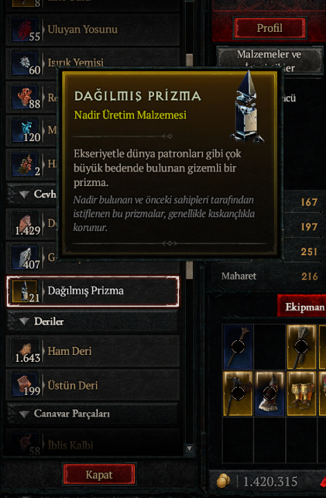 Diablo 4 Dağılmış Prizma