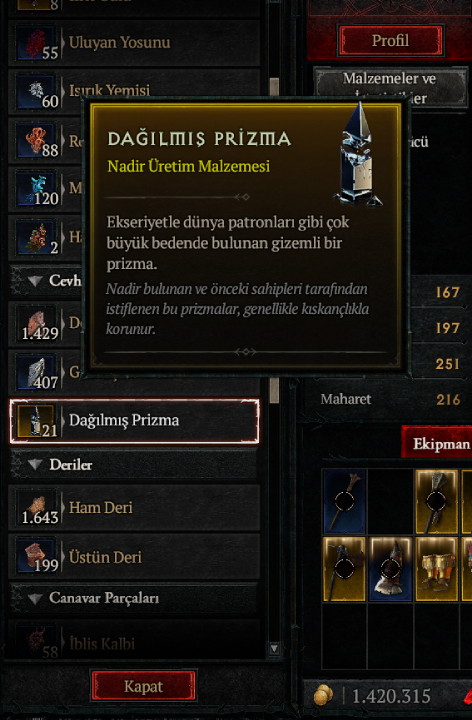 Diablo 4 Rehberi Bölüm 2: Eşyalar, Nadirlik Seviyeleri ve Geliştirmeler Diablo 4 Dağılmış Prizma