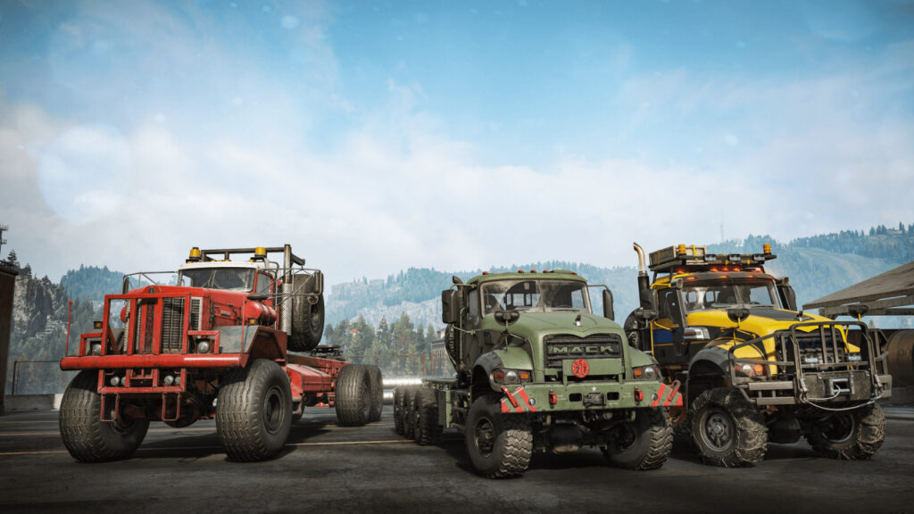 Oyuna eklenecek kamyonlar ve bir de mevcut aracın ekran görüntüsü.
