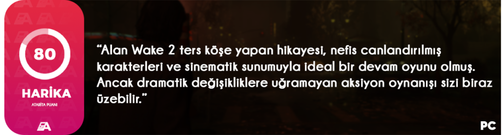 Alan Wake II İnceleme - Atarita