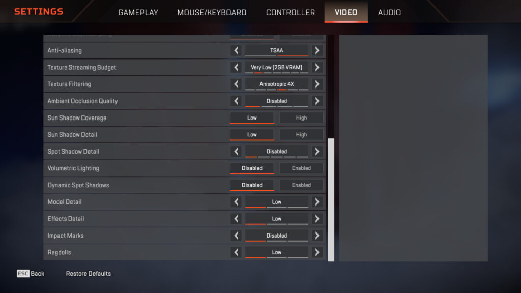 Apex Legends FPS Arttırma Rehberi Apex Legends grafik ayarları
