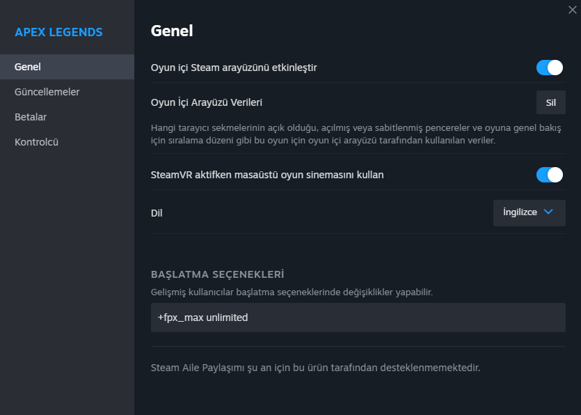 Apex Legends FPS Arttırma Rehberi Apex Legends FPS limiti kaldırma