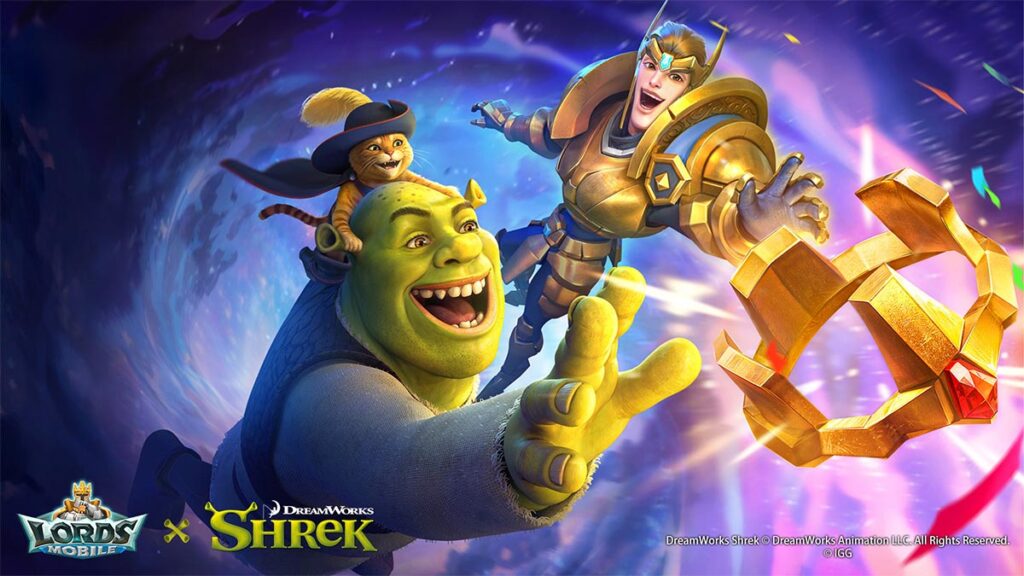 Çok sevgili yeşil devimiz Shrek, Lords Mobile & Dreamworks iş birliği ile Athena Krallıkları'nı ziyaret ediyor.