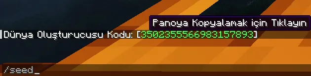 Minecraft Dünyanın Seed Kodunu Öğrenme