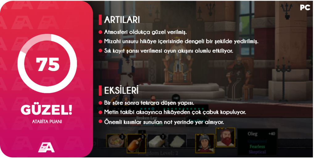 Yes, Your Grace 2: Snowfall İnceleme Yes, Your Grace 2: Snowfall'ın PC inceleme kopyası Brave At Night tarafından Atarita’ya gönderilmiştir.