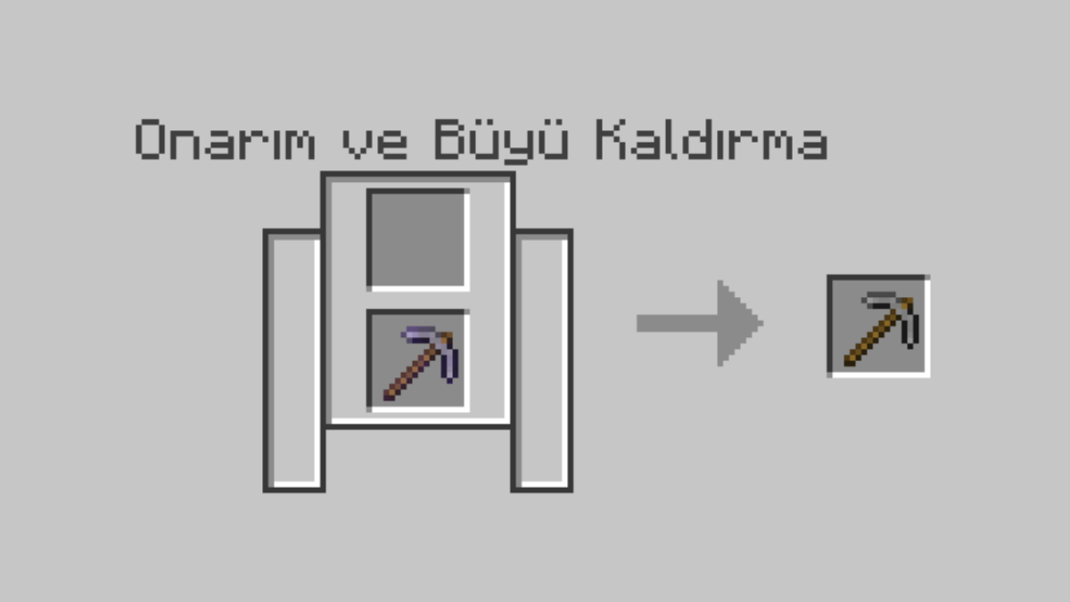 Minecraft bileme taşı ile büyü kaldırma