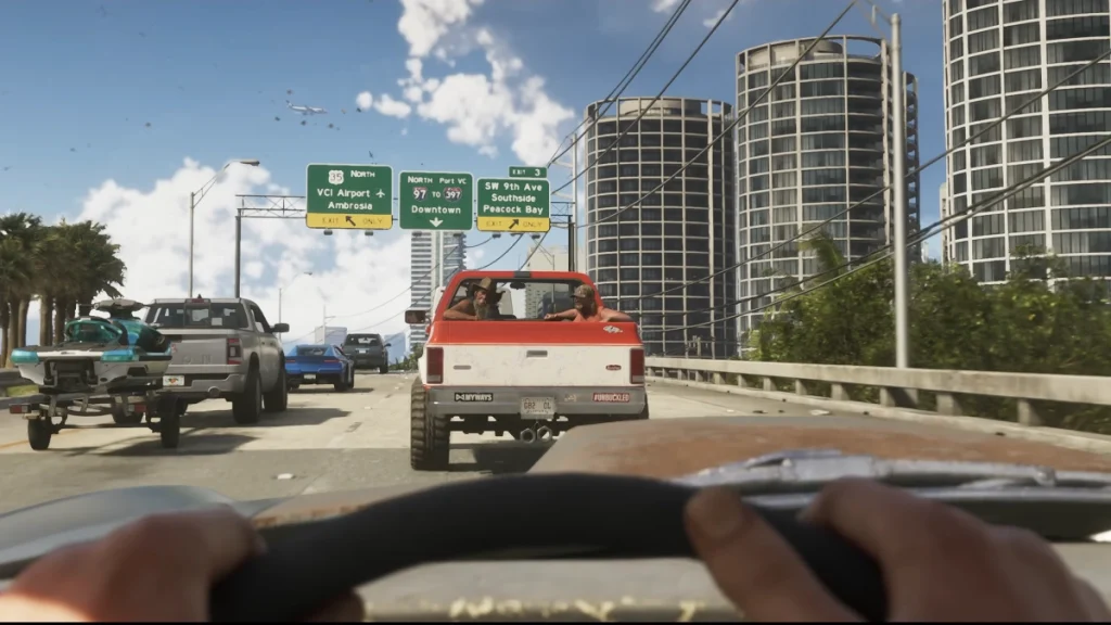 GTA VI'nın ikinci fragmanından bir kare.