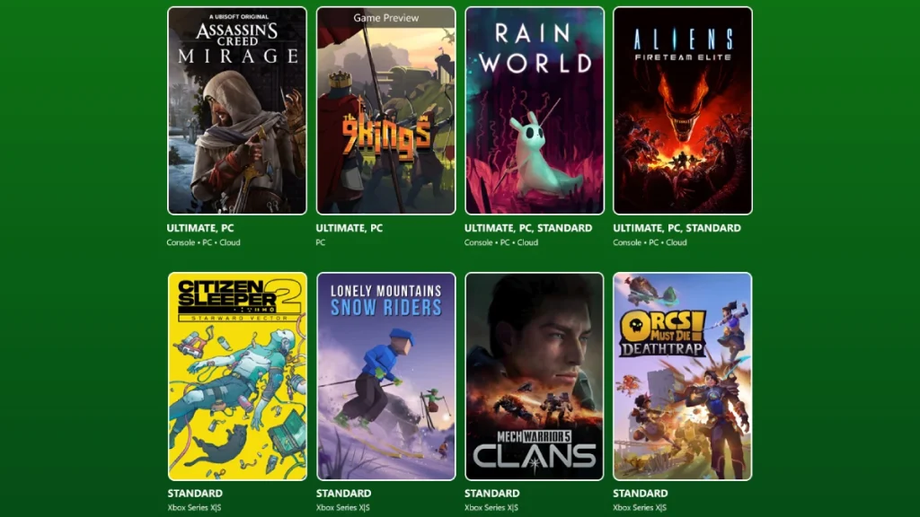 Xbox Game Pass eklenen oyunlar