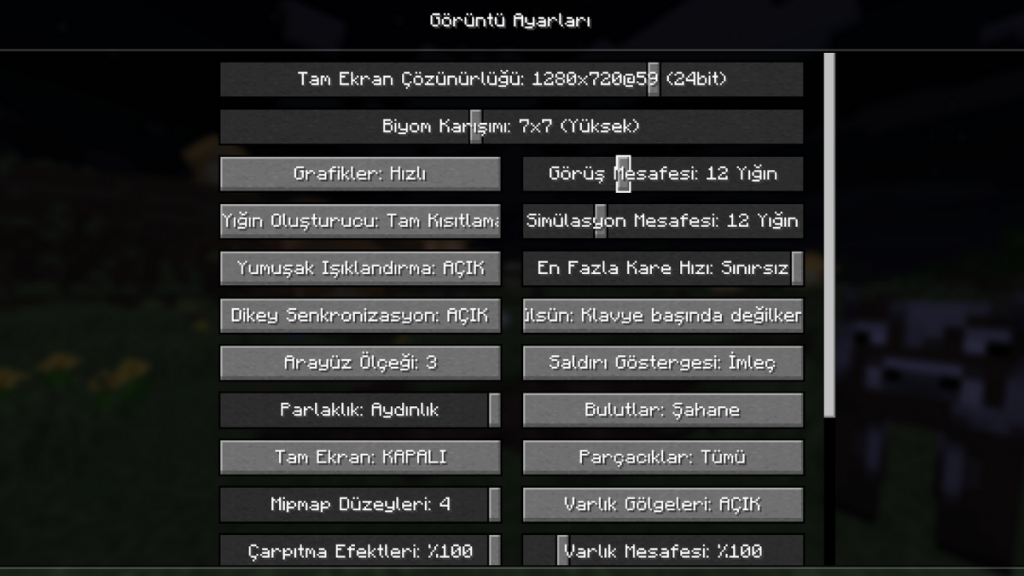 Minecraft FPS arttırma yöntemleri!