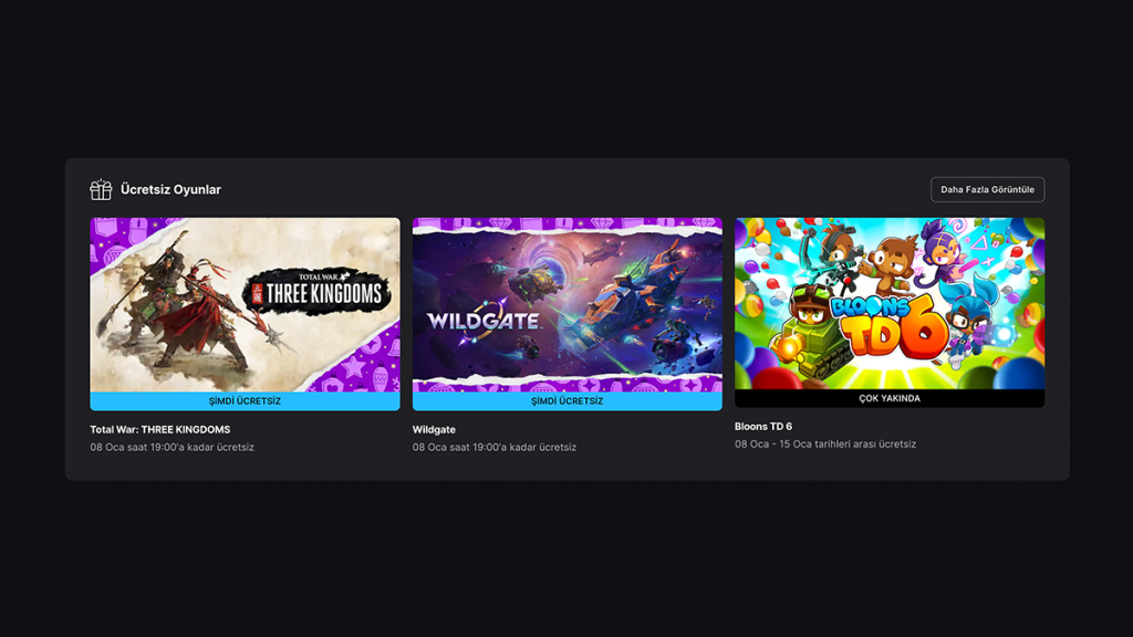 Epic Games 2 Ocak Ücretsiz Oyunu Olacak mı