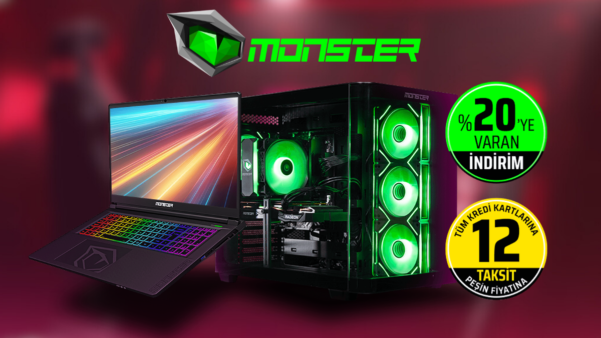 Monster Notebook’dan Bahar Kampanyası: %20 İndirim ve Peşin Fiyatına 12 Taksit!