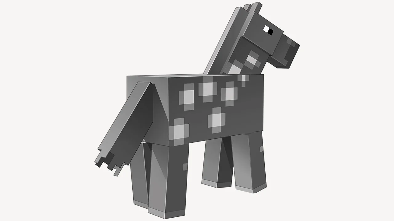 Minecraft benekli gri at