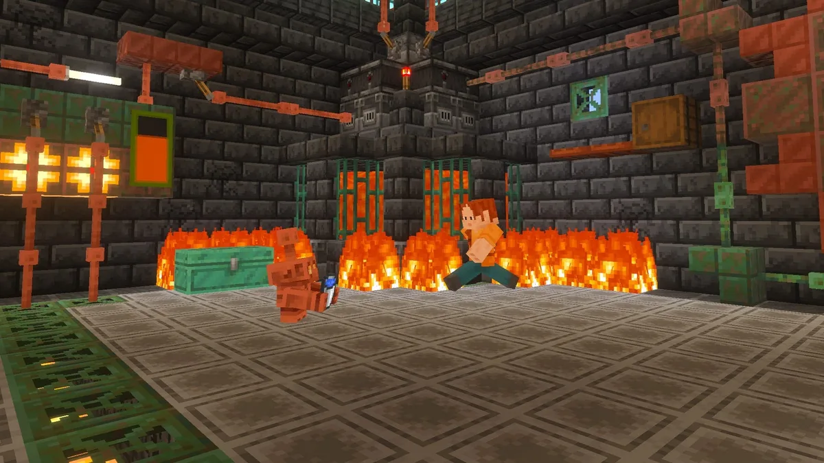 Minecraft Bakır Golem eşya taşıma